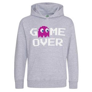 Pac-Man Childrens/Kids Game Over Pac-Man Hoodie / Gray